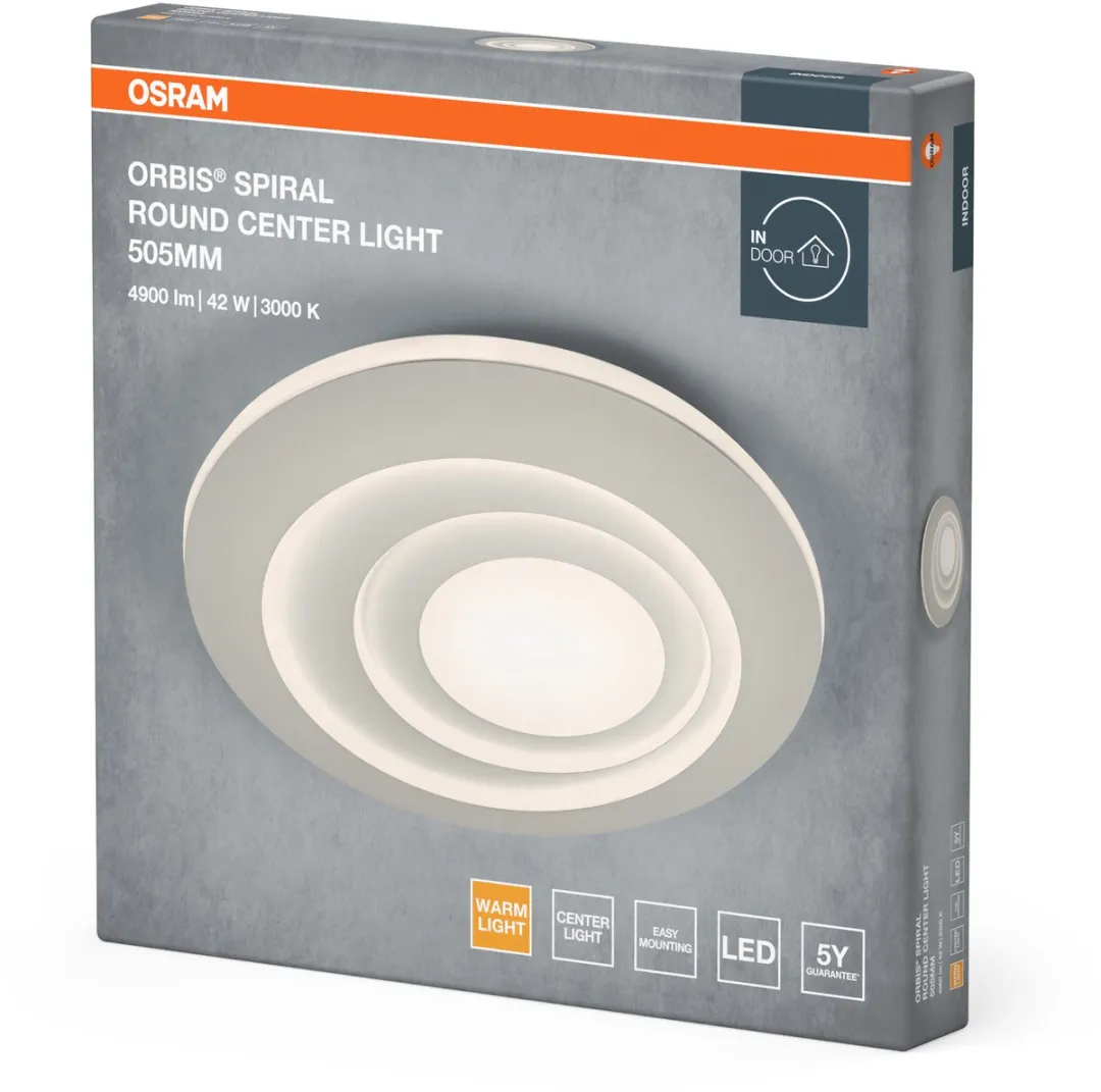 Osram Orbis Spiral RD CL LED Plafondlamp 505mm - 42W 4000lm Warmwit - afbeelding 6 van 6