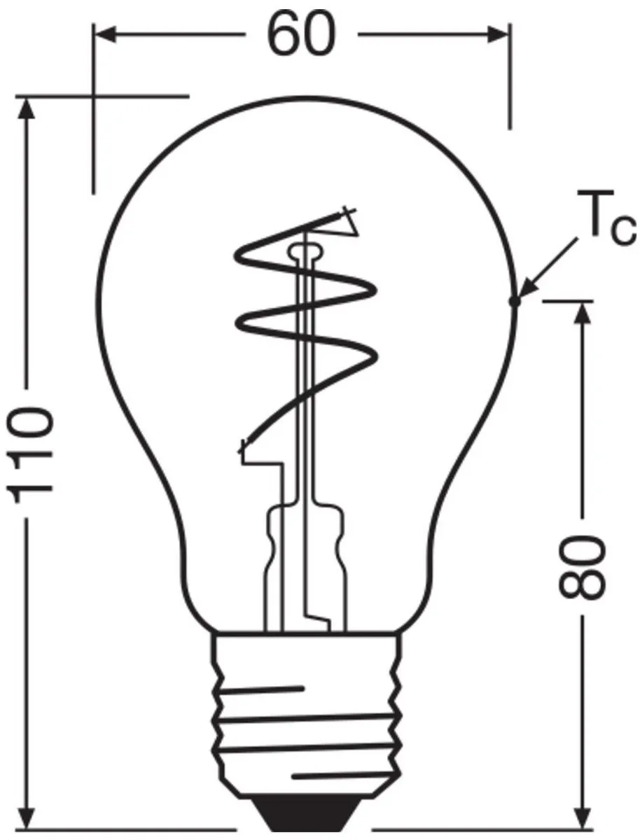 Osram Vintage 1906 LED Classic Slim E27 4.6W - 470lm - 2200K - afbeelding 6 van 6