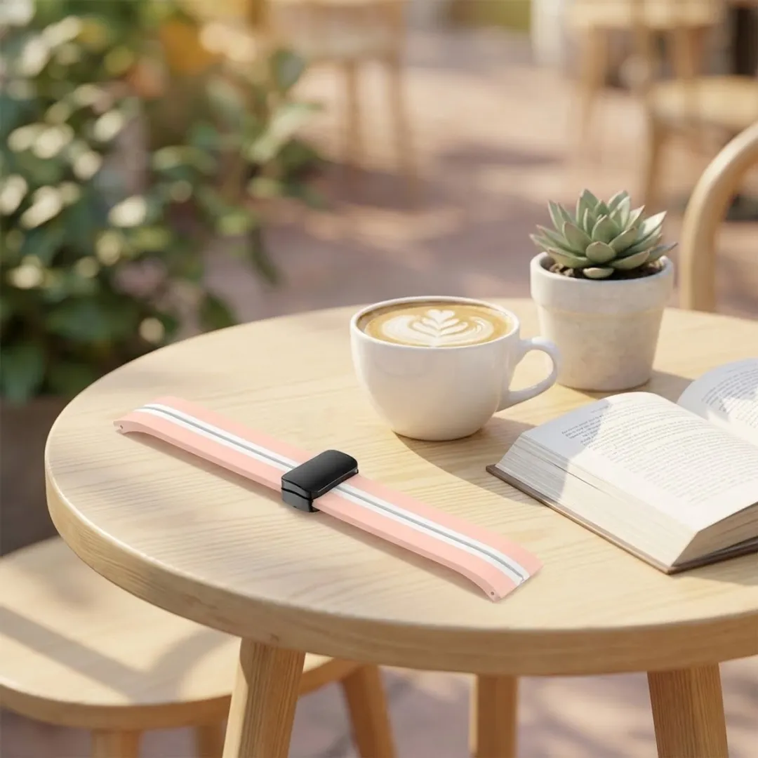 NUVEX Roze Wit Siliconen Horlogebandje 20mm - Samsung Galaxy Watch