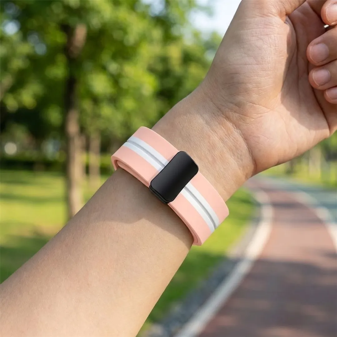 NUVEX Roze Wit Siliconen Horlogebandje 20mm - Samsung Galaxy Watch