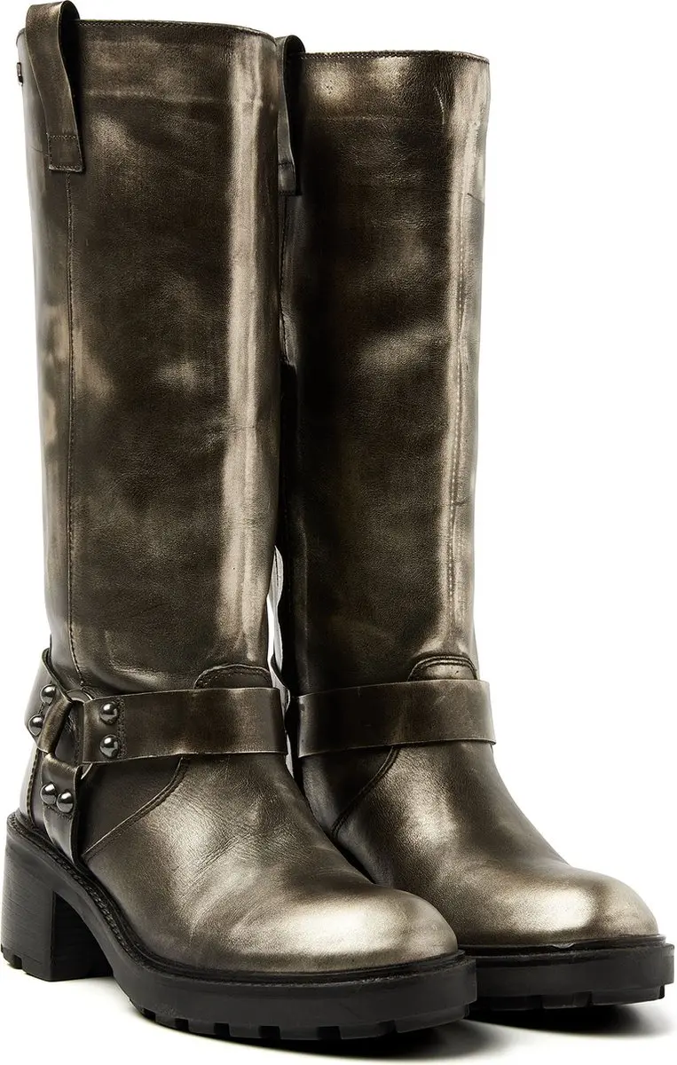 Lazamani Salome Dames Biker Boots Leer - Maat 39 - afbeelding 3 van 4