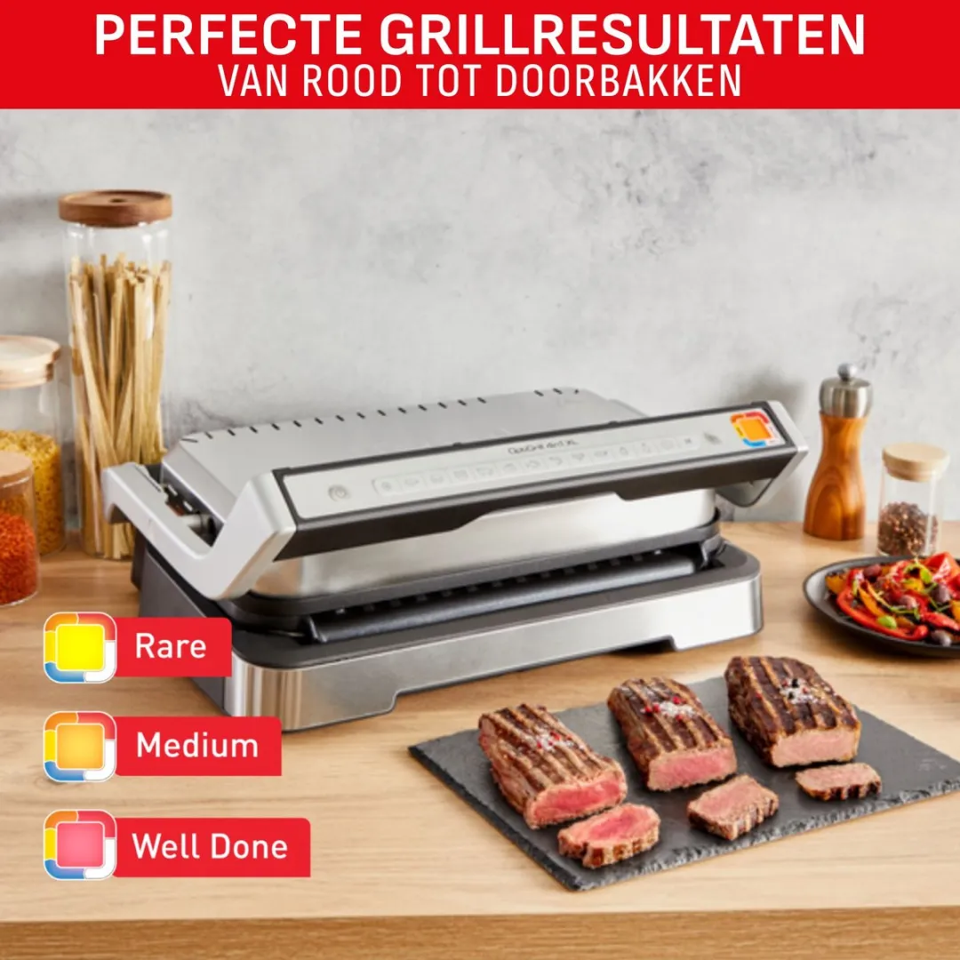 Tefal OptiGrill 4in1 GC774D Contactgrill - 2100W - RVS