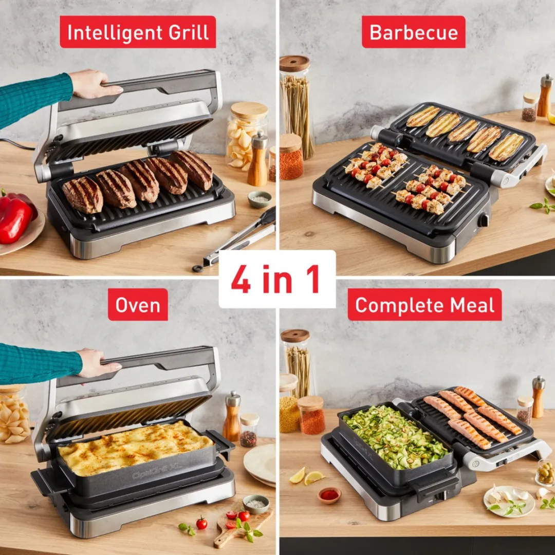 Tefal OptiGrill 4in1 GC774D Contactgrill - 2100W - RVS