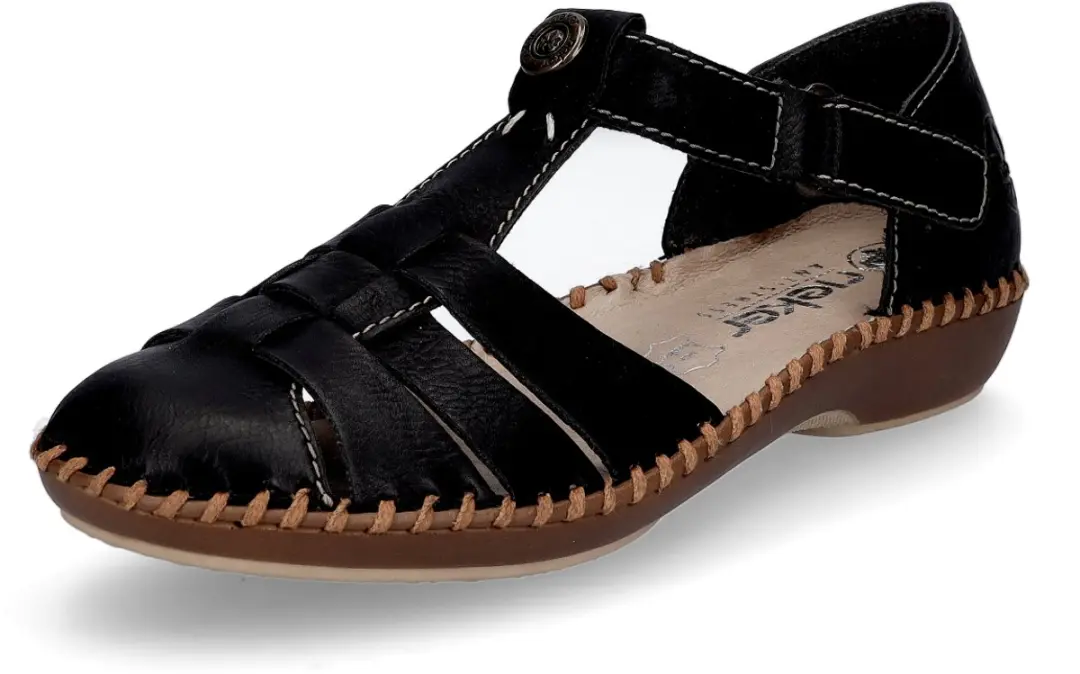 Rieker dames sandalen zwart maat 38