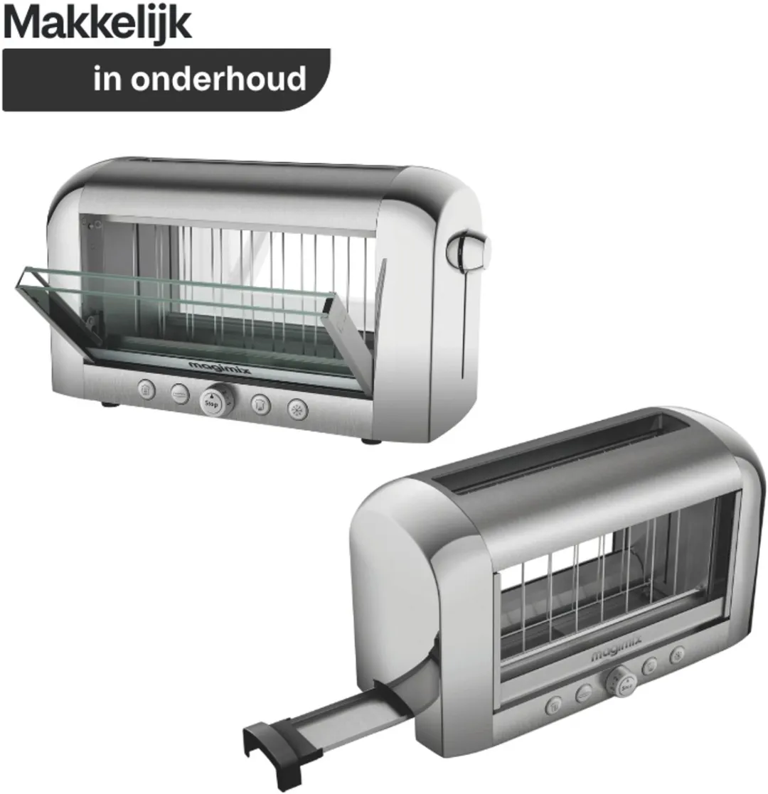 Magimix Vision Toaster 11538NL - Mat Chroom - 2 Sandwiches - 1450W