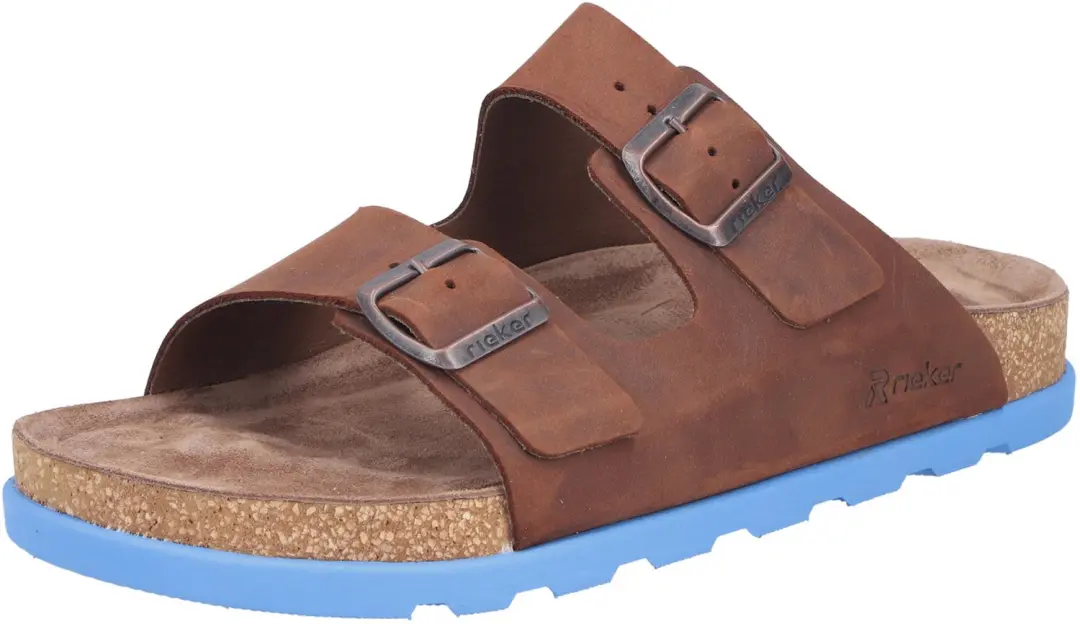 Rieker heren slippers bruin maat 45