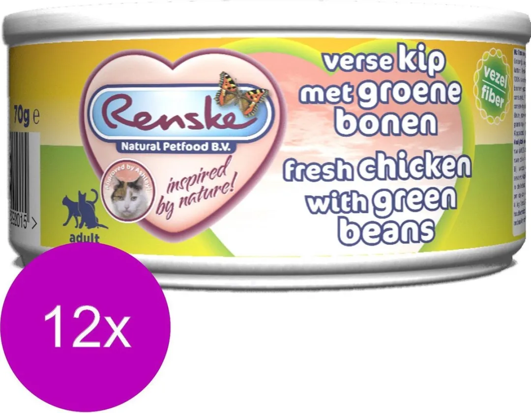 Renske Kat Adult Verse Paté Kip - 12x70g