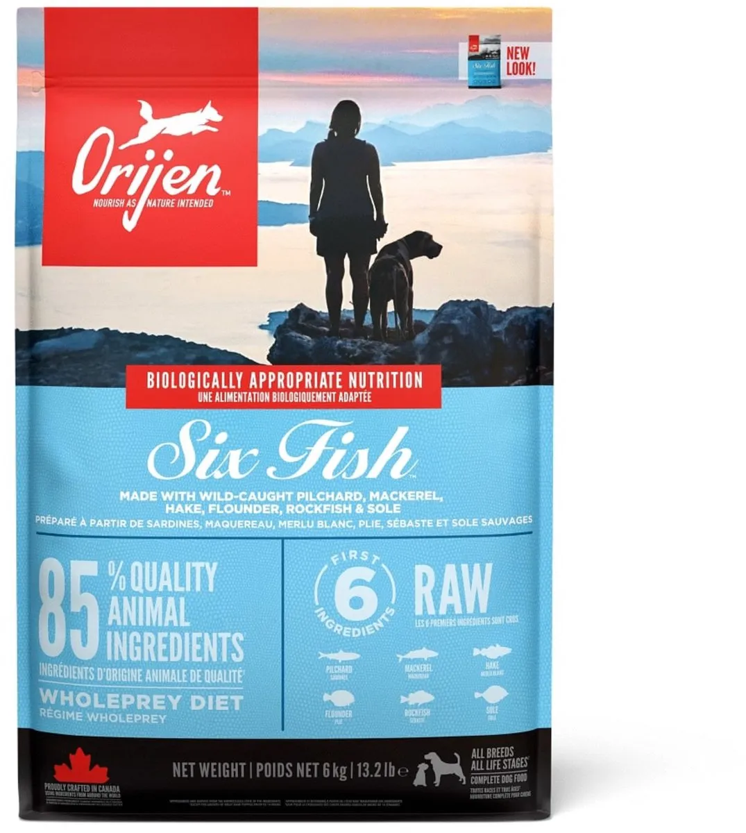 Orijen Six Fish Whole Prey Hondenvoer 6 kg