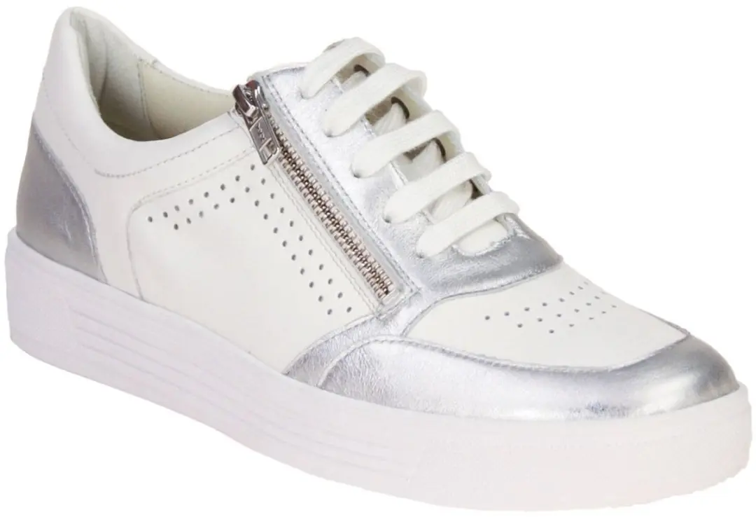 Solidus Kendal Wit-Zilveren Sneaker K-leest