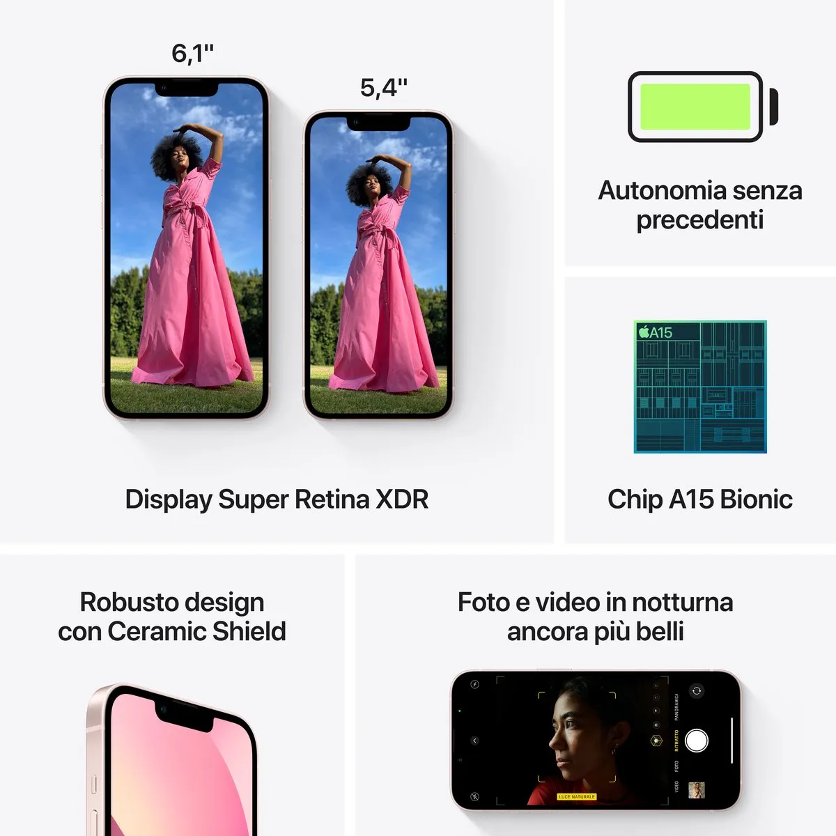 Apple iPhone 13 Mini MLK23ZD/A - 128GB - Roze