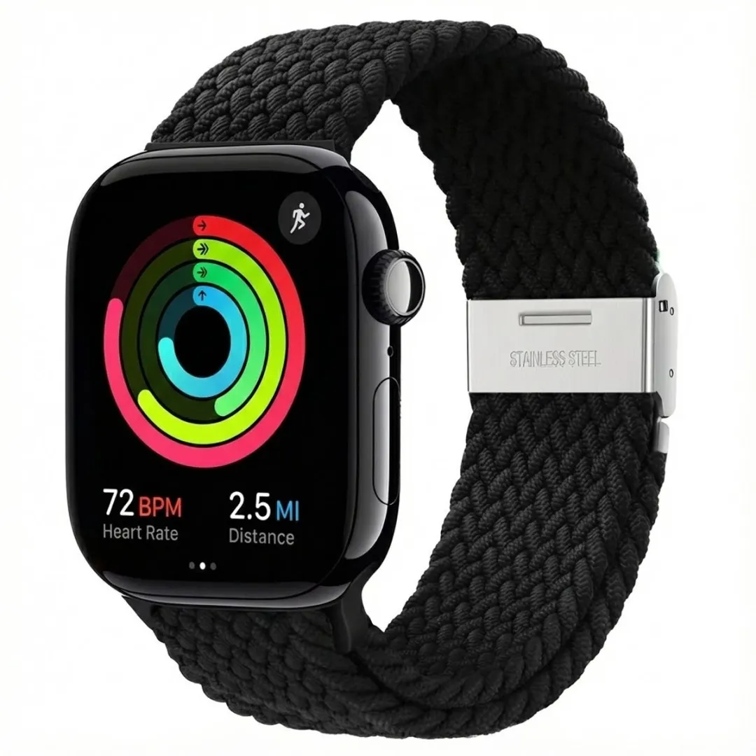 NUVEX Zwart Horlogebandje Apple Watch 38-42mm