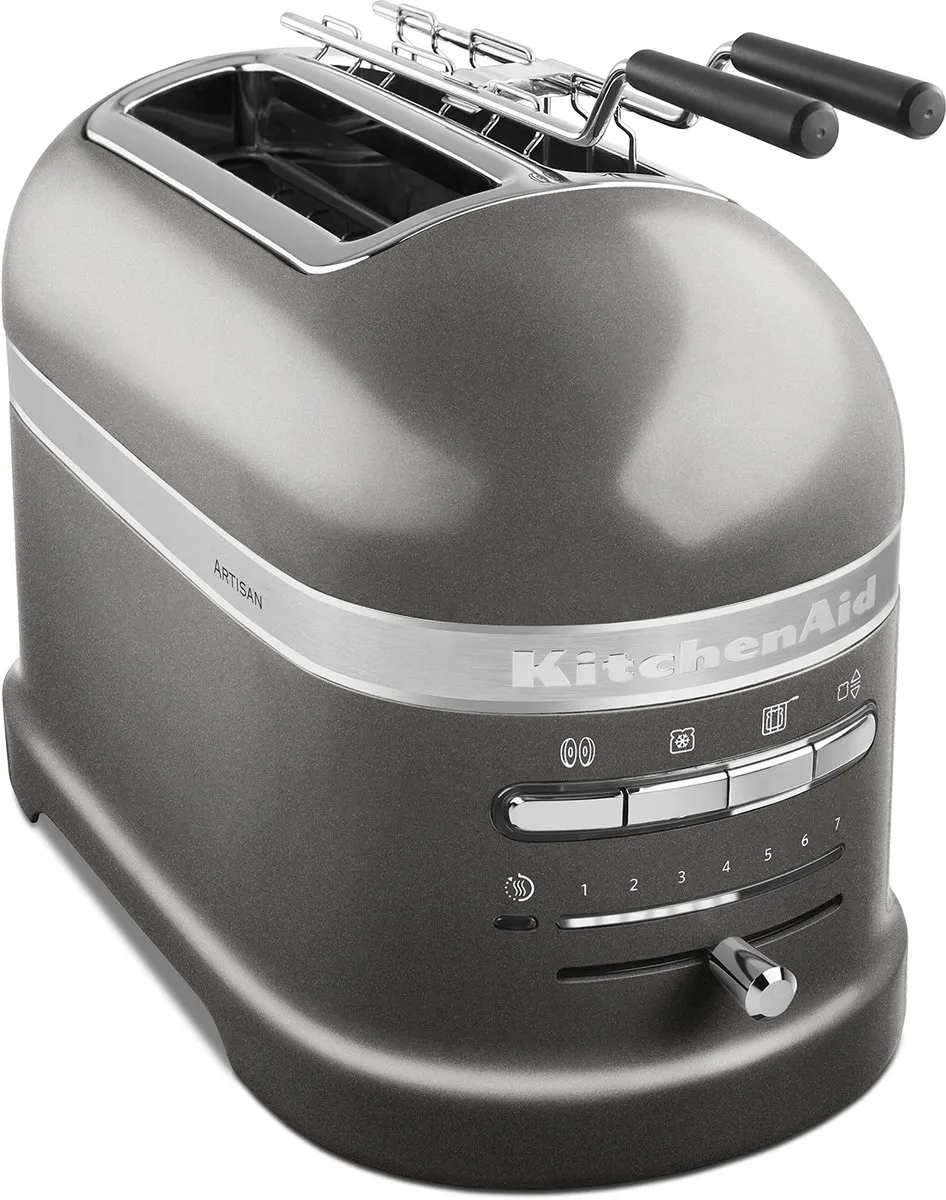 KitchenAid Artisan Broodrooster 5KMT2204EMS - 2 Sleuven - 1250W - Grijs