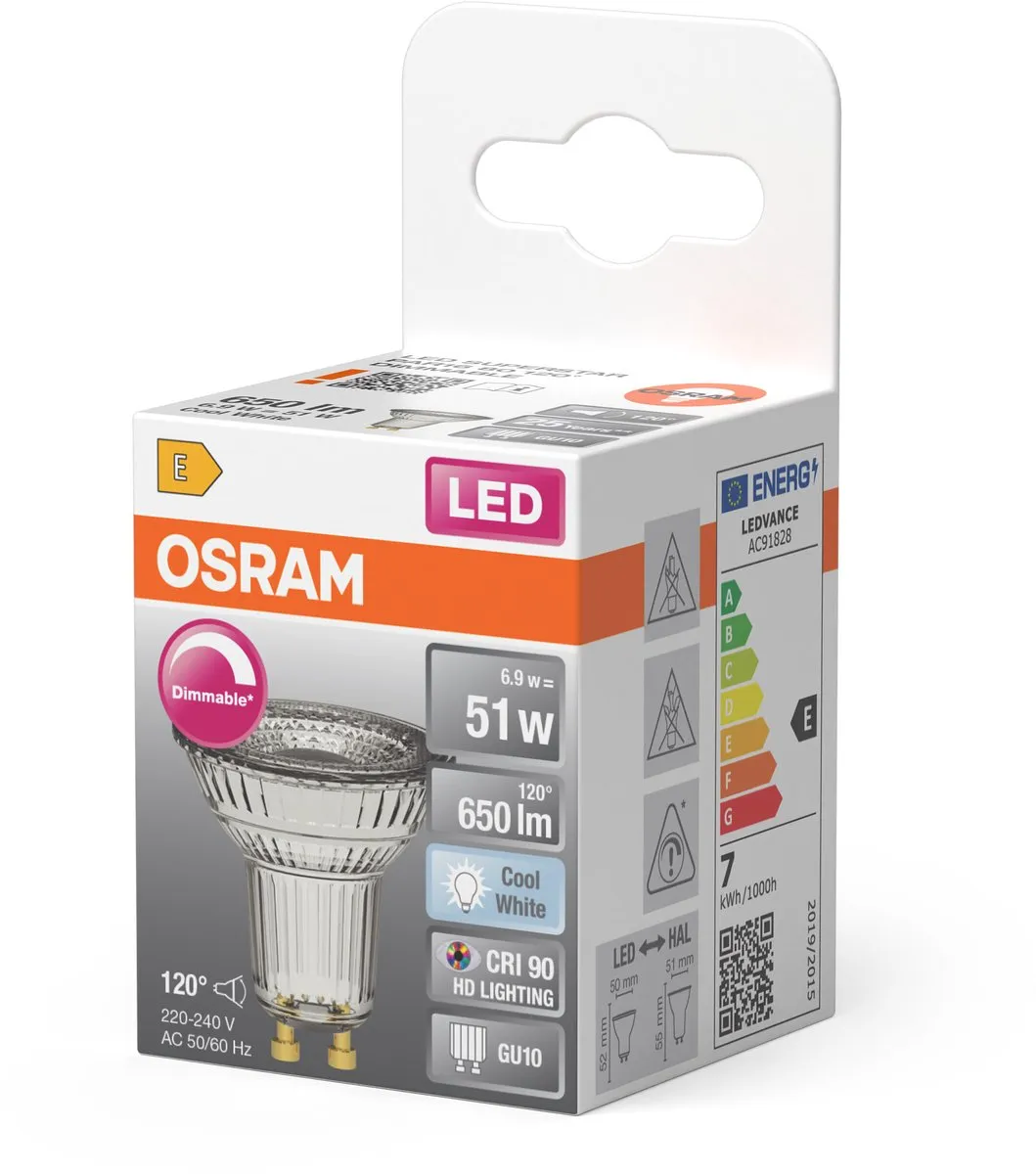 Osram LED Spot Reflector Superstar PAR16 6,9W - 650lm 4000K - GU10