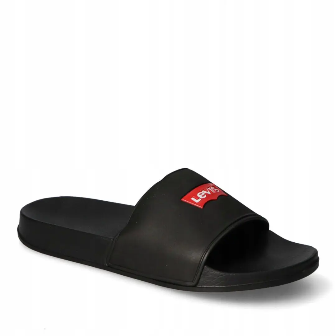 Dames Klompjes Casual Zwart met Rood Logo