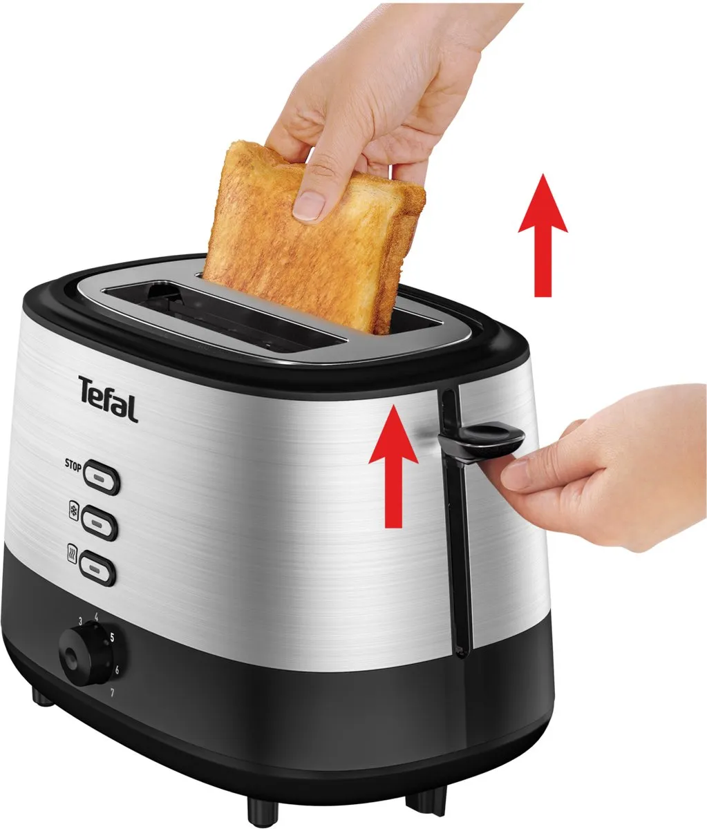 Tefal Equinox TT520D Broodrooster 2 Sandwiches - RVS/Zwart