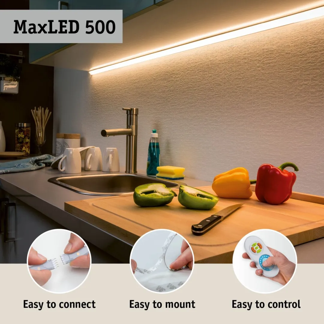 Paulmann MaxLED 500 Set Keuken Comfort Sokkel 5m 30W - Zilver