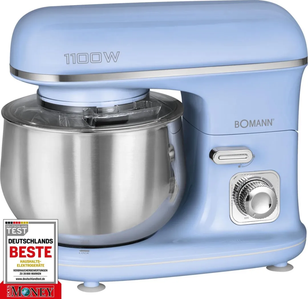 Bomann KM 6030 Kneedmachine 1100W - 5L - Blauw
