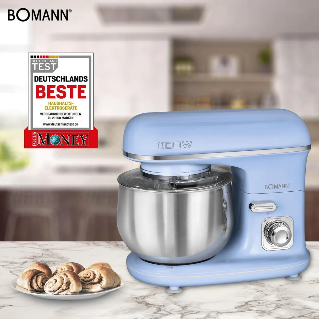 Bomann KM 6030 Kneedmachine 1100W - 5L - Blauw