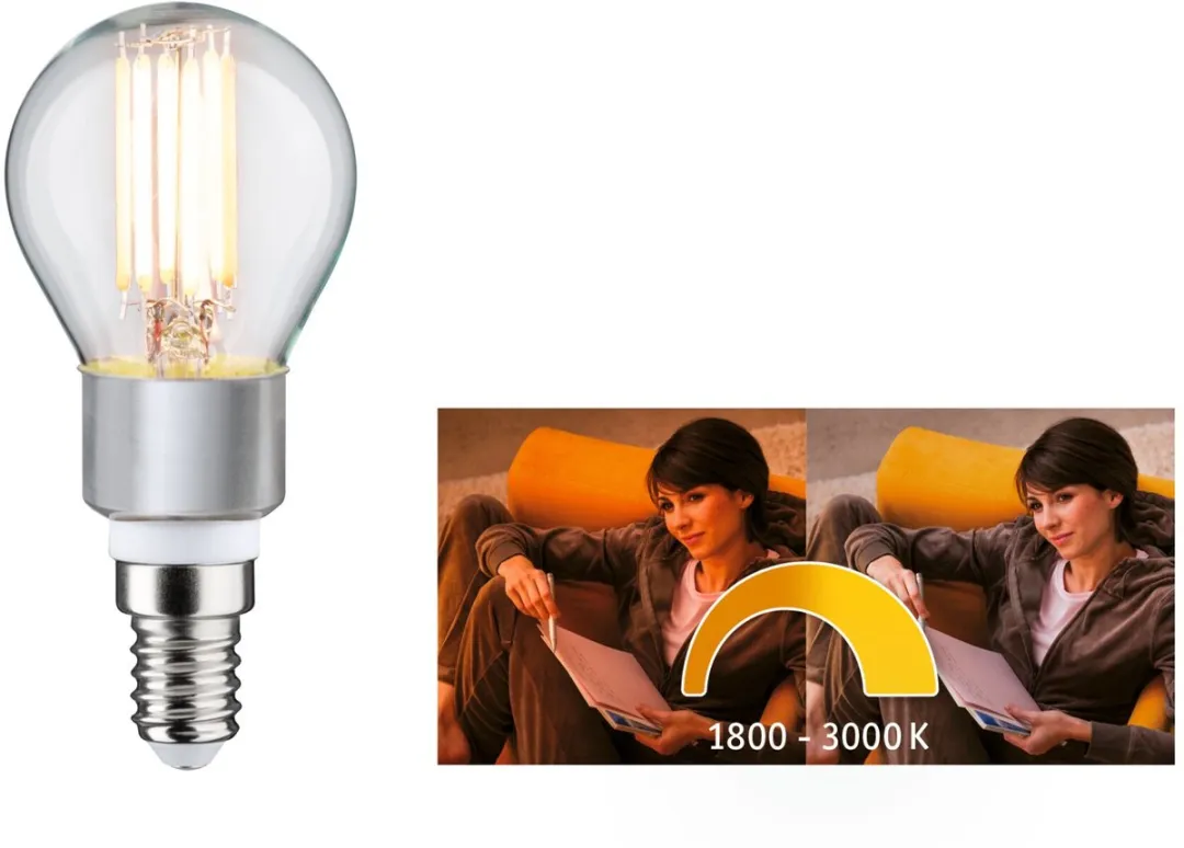 Paulmann Filament LED Kogellamp E14 5W 470lm - Warm Wit