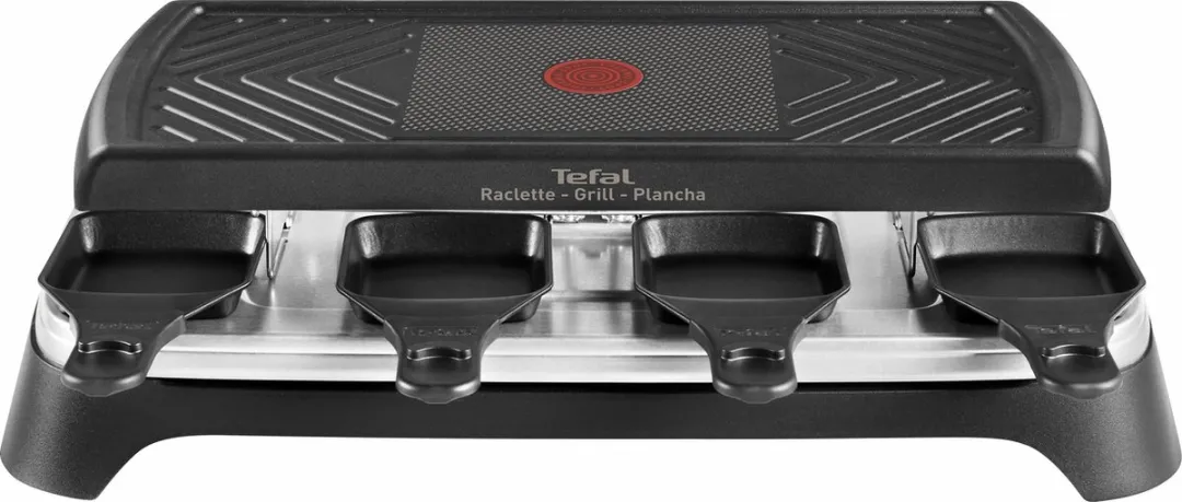 Tefal Gourmetstel RE4598 Raclette - 8 Personen - 1350W - Carbon Zwart