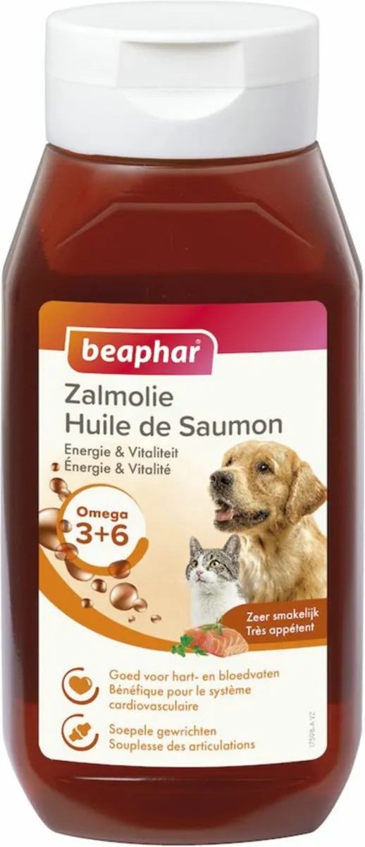 Beaphar Zalmolie 430ml - 24 Stuks (6x4) - afbeelding 6 van 6
