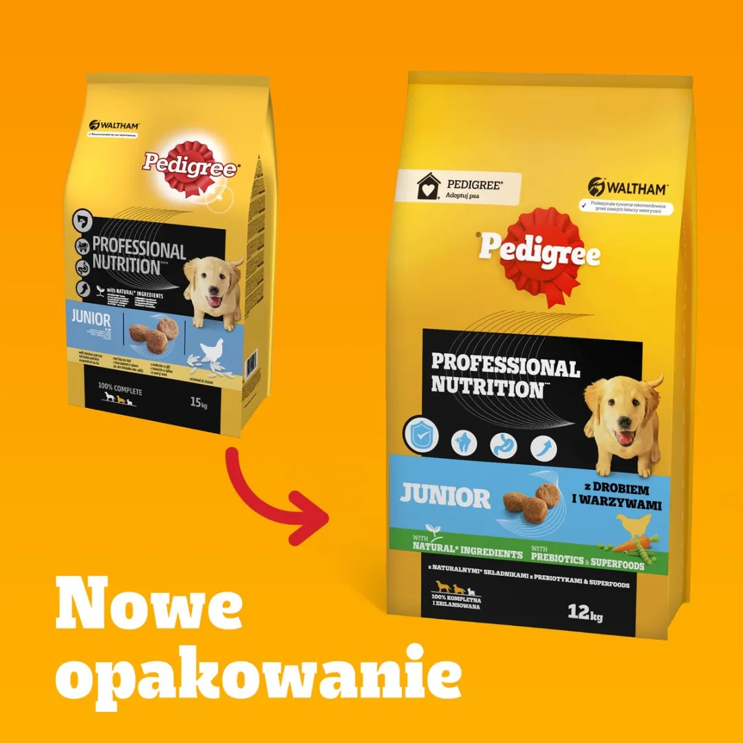 Pedigree Junior Professional Nutrition Droogvoer Kip & Groenten 12kg