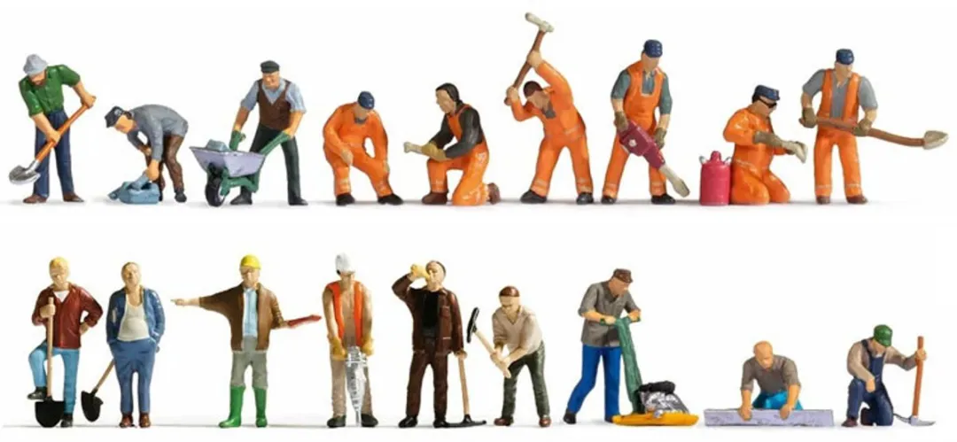 Noch Op Het Werk XL Set Schaal H0 - Meerkleurig