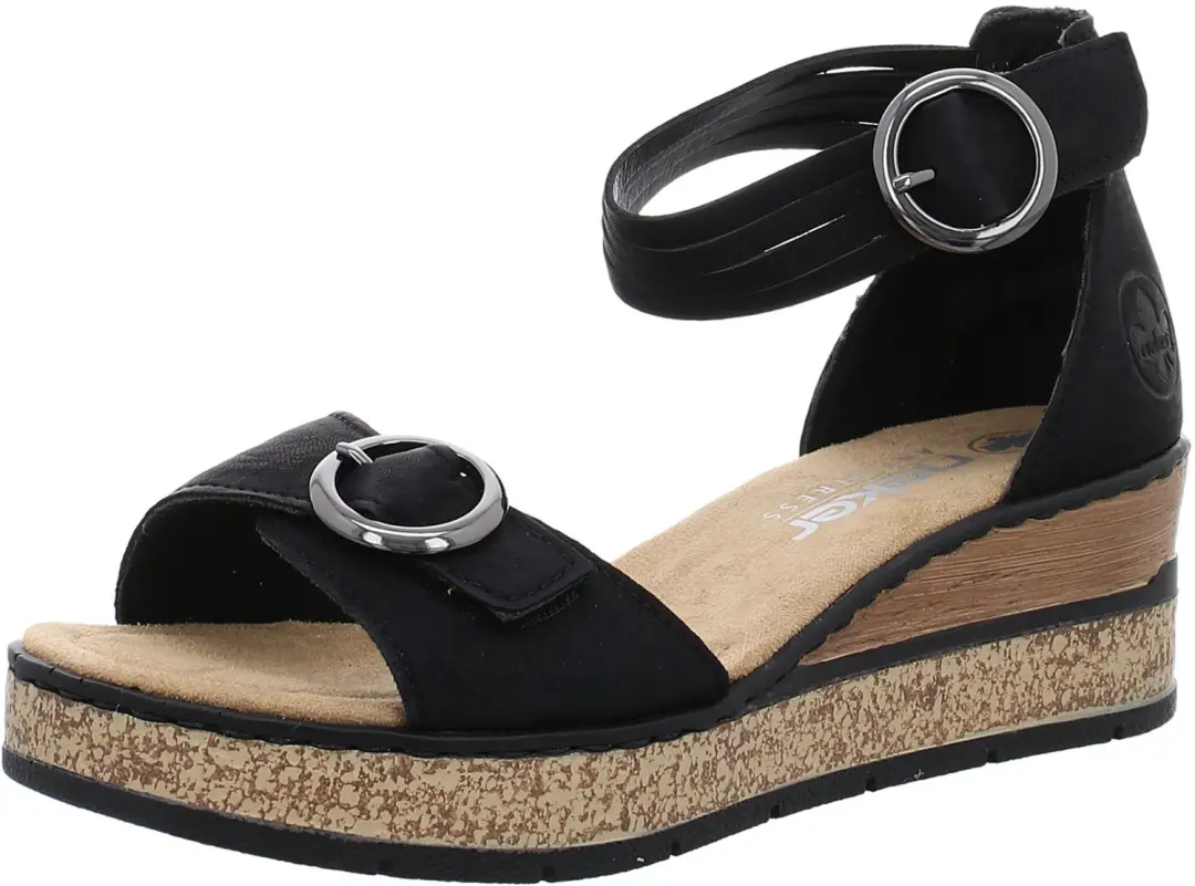 Rieker dames sandalen zwart maat 42