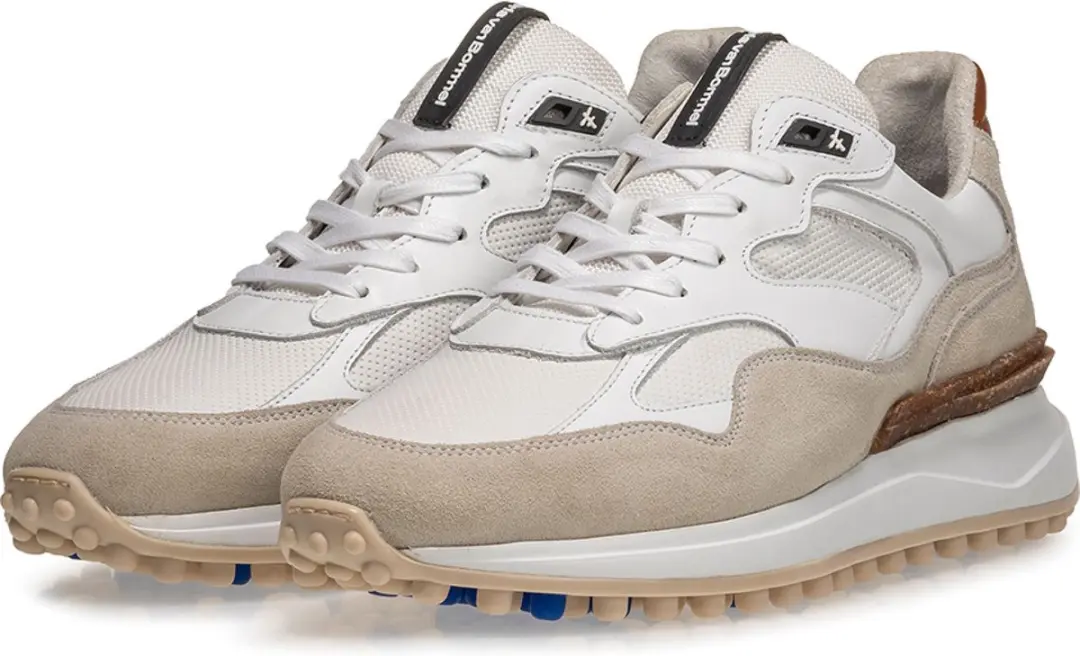 Floris van Bommel SFM-10159 Heren Sneakers - Leer - Wit - afbeelding 4 van 6