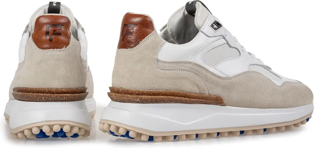 Floris van Bommel SFM-10159 Heren Sneakers - Leer - Wit - afbeelding 5 van 6