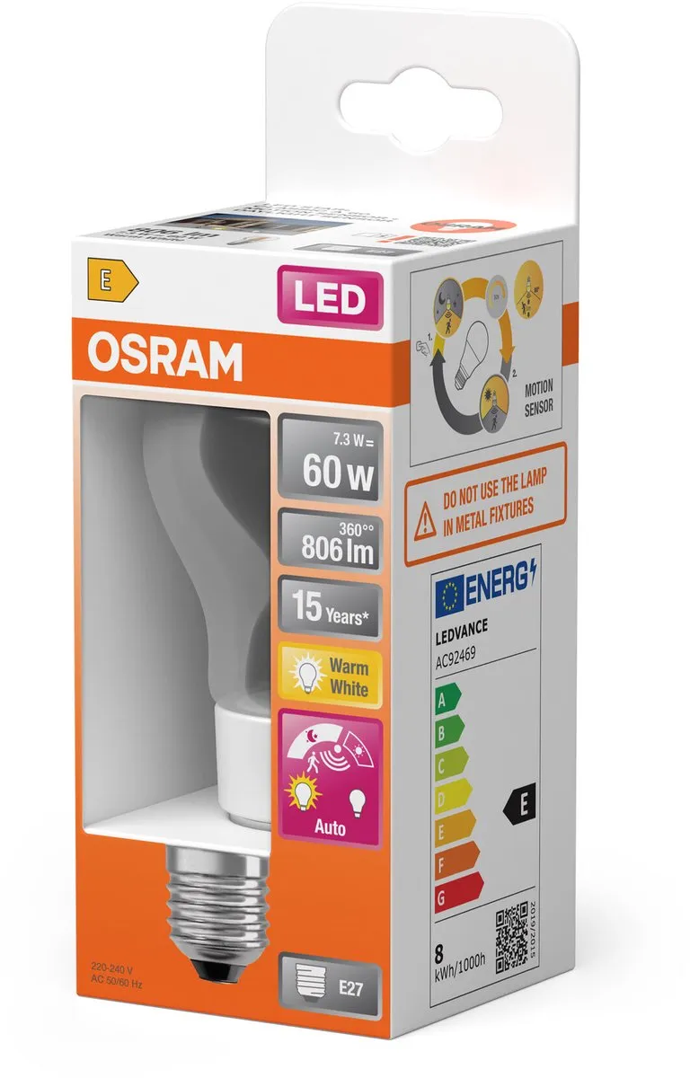 Osram LED Star Classic E27 7,3W Warm Wit - Helder - afbeelding 6 van 6