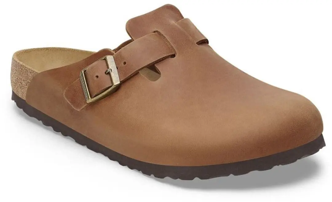 Birkenstock Boston BS Slippers - Cognac - Narrow Fit - afbeelding 5 van 6