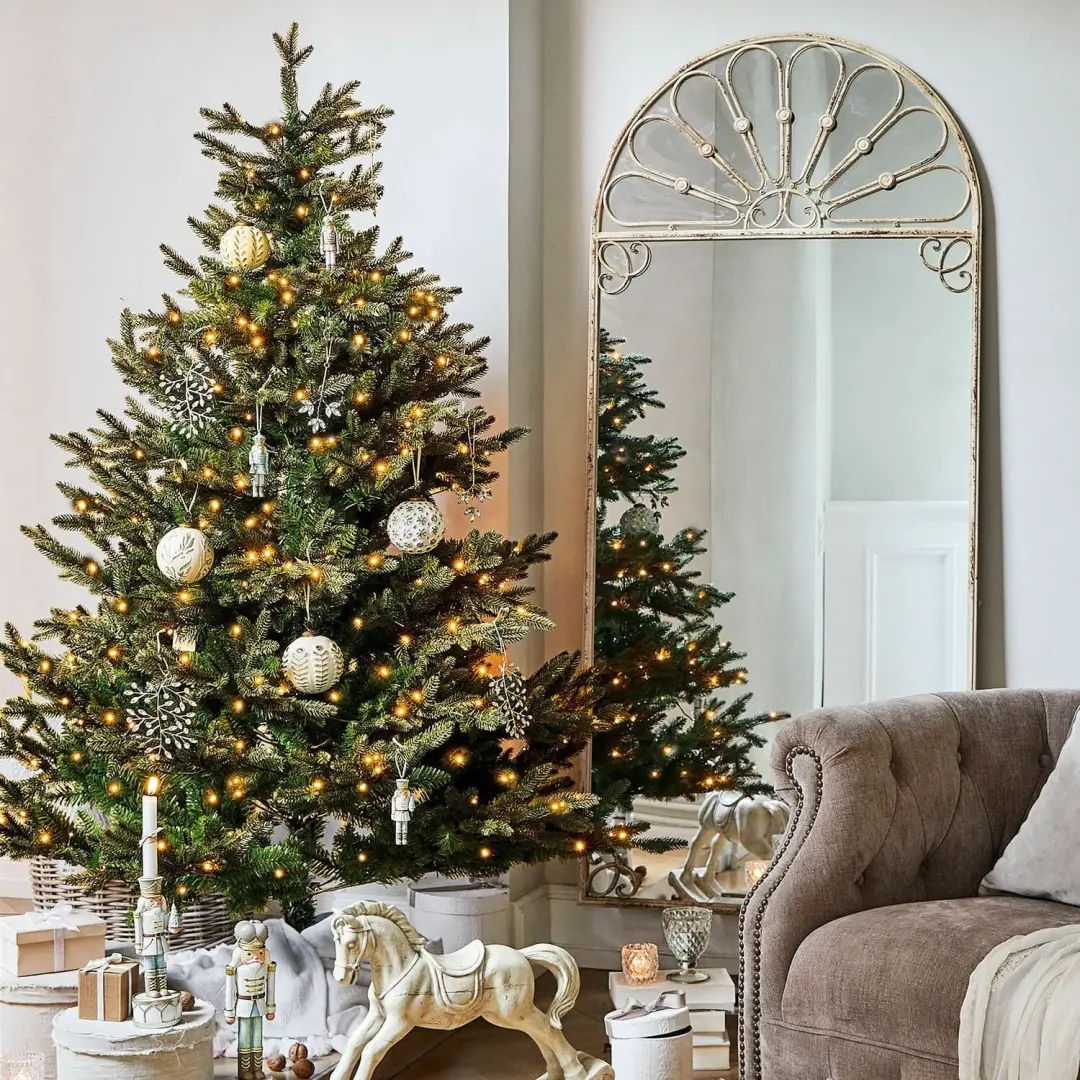 Loberon Eileen Kerstversiering set van 6 - Zilverkleurig - afbeelding 2 van 4
