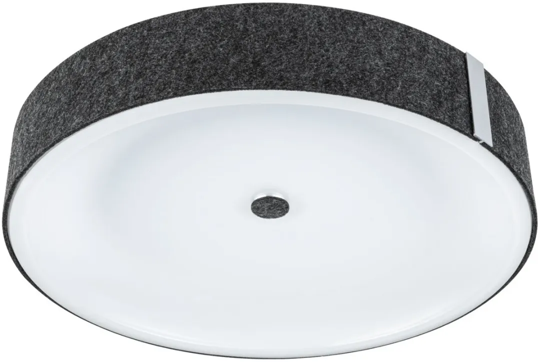 Paulmann LED Plafondlamp Malika 2700K 2300lm - Antraciet