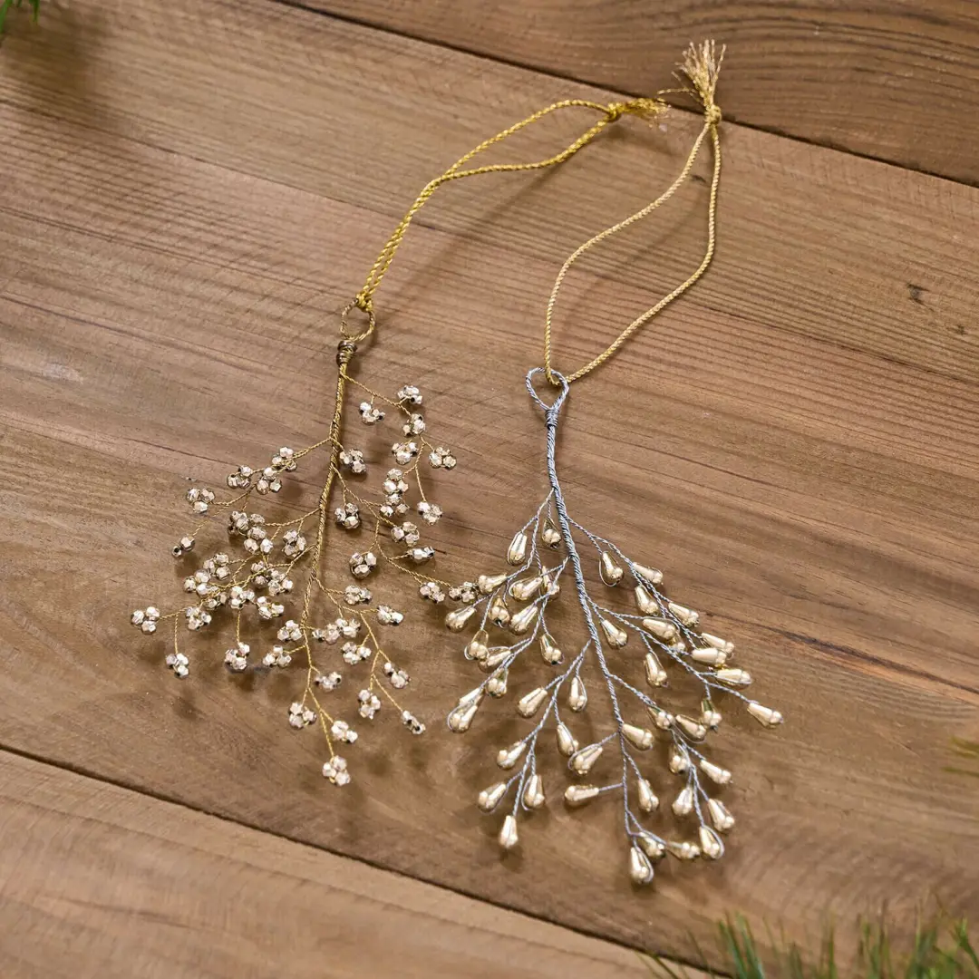 Loberon Avelith hanger set van 2 - Goud-/Zilverkleurig - afbeelding 3 van 4