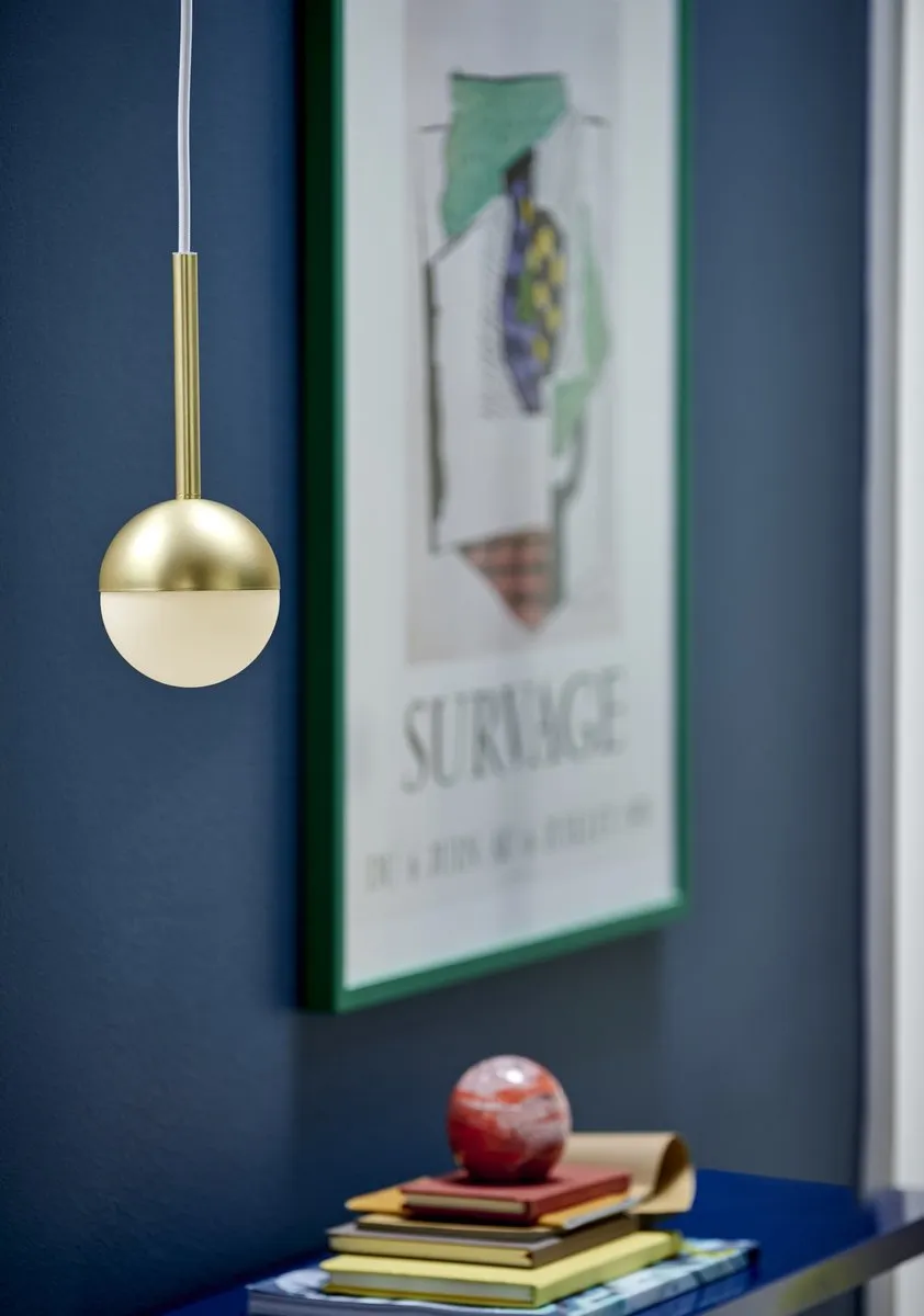 Nordlux Contina Hanglamp - Opaal Glas/Messing