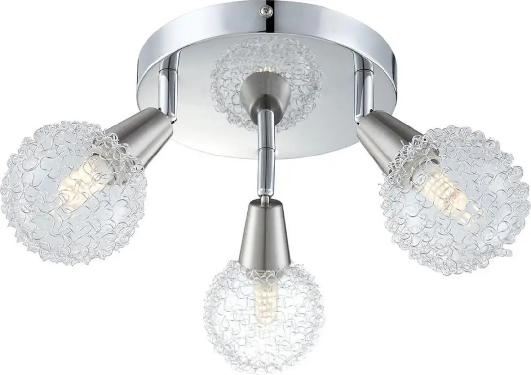 GLOBO LED-spotlight met 3 peertjes CICER chroom en nikkel 56039-3