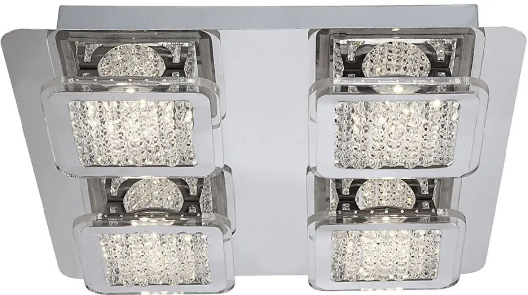 20W LED plafondlamp plafondverlichting acryl kristallen helder Globo 49204-4