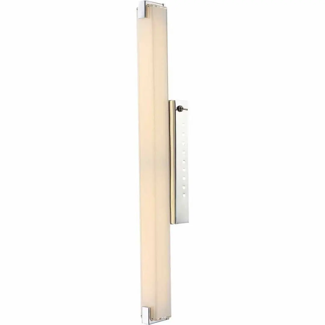 Wandlamp LED wandlamp chroom Hallamp Woonkamerlamp, gesatineerd glas, 15W 1160lm