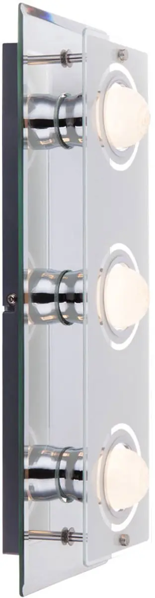 LED 12 Watt glazen wandlamp spiegel chroom licht Globo 48971-3