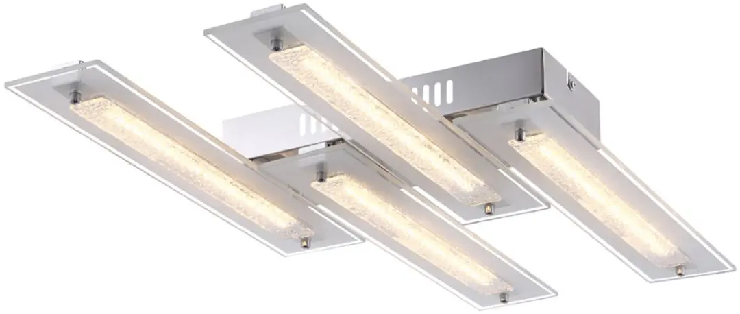 28,8 Watt LED plafondlamp woonkamerverlichting vierkant kristallen licht Globo 6