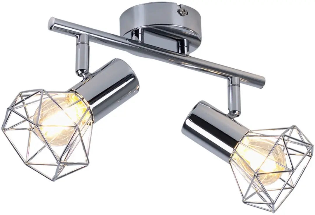 Plafondlamp Spot Light Living Dining Room Beam Light Rail zilver draaibaar Globo 54802-2 - afbeelding 6 van 6