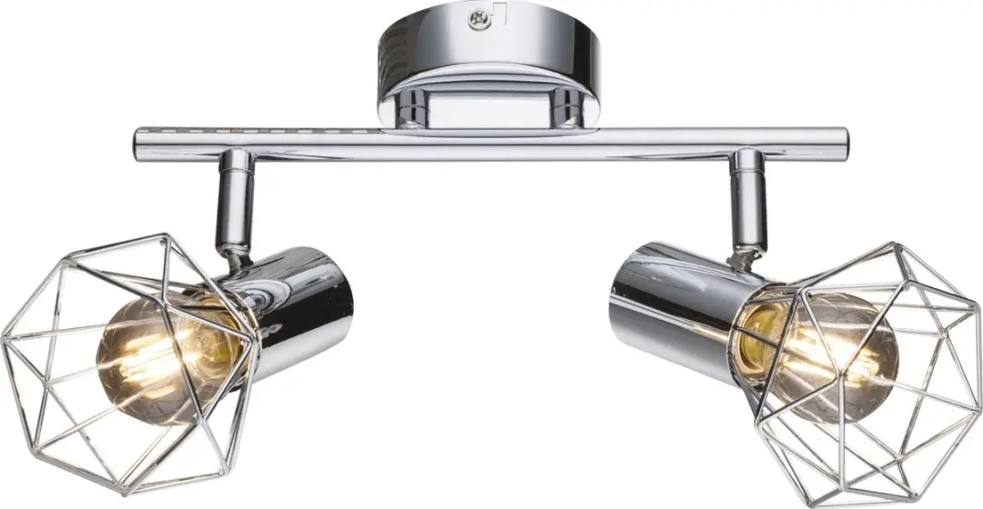 Plafondlamp Spot Light Living Dining Room Beam Light Rail zilver draaibaar Globo 54802-2 - afbeelding 3 van 6