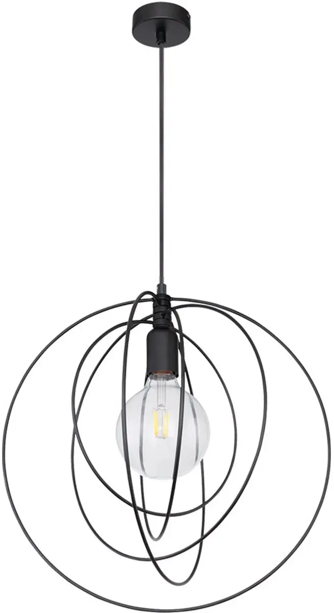 Globo hanglamp Sarini zwart E27