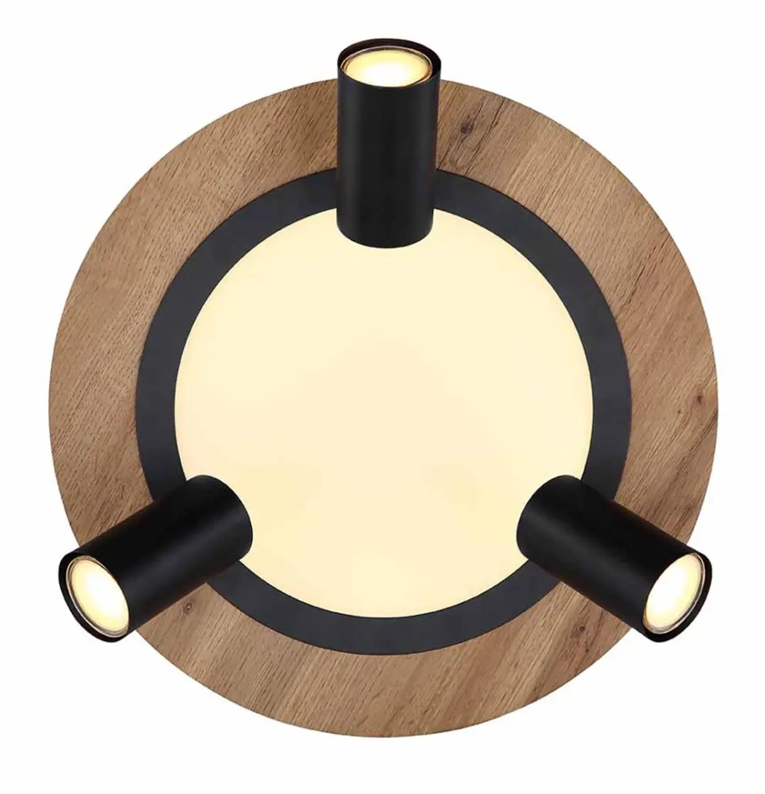 Globo Kassu 67307D Plafonniere - Naturel Zwart - afbeelding 3 van 6