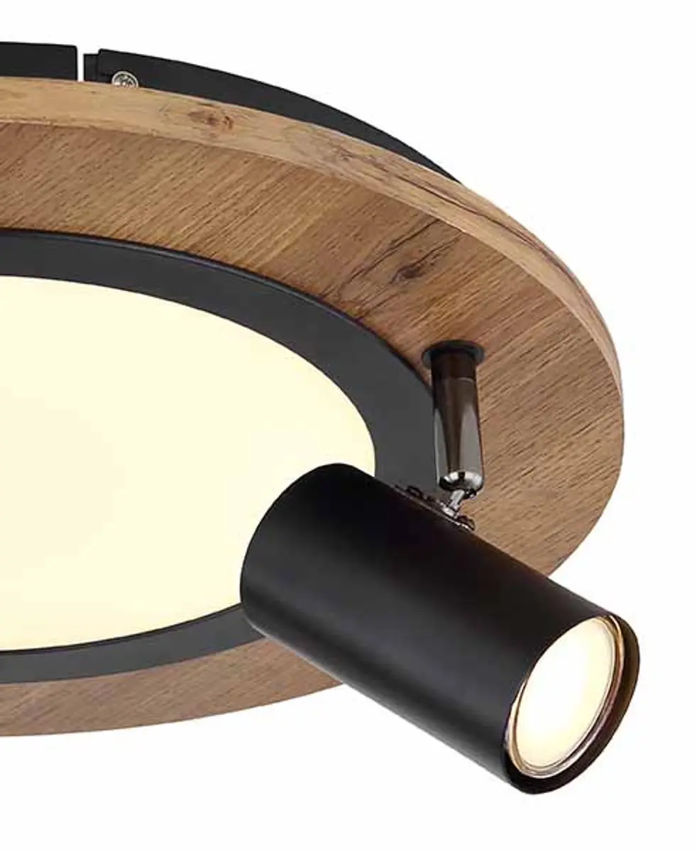 Globo Kassu 67307D Plafonniere - Naturel Zwart - afbeelding 5 van 6