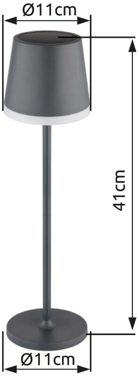 Globo Solar Tafellamp Vannieso 36637A - Antraciet - afbeelding 5 van 6