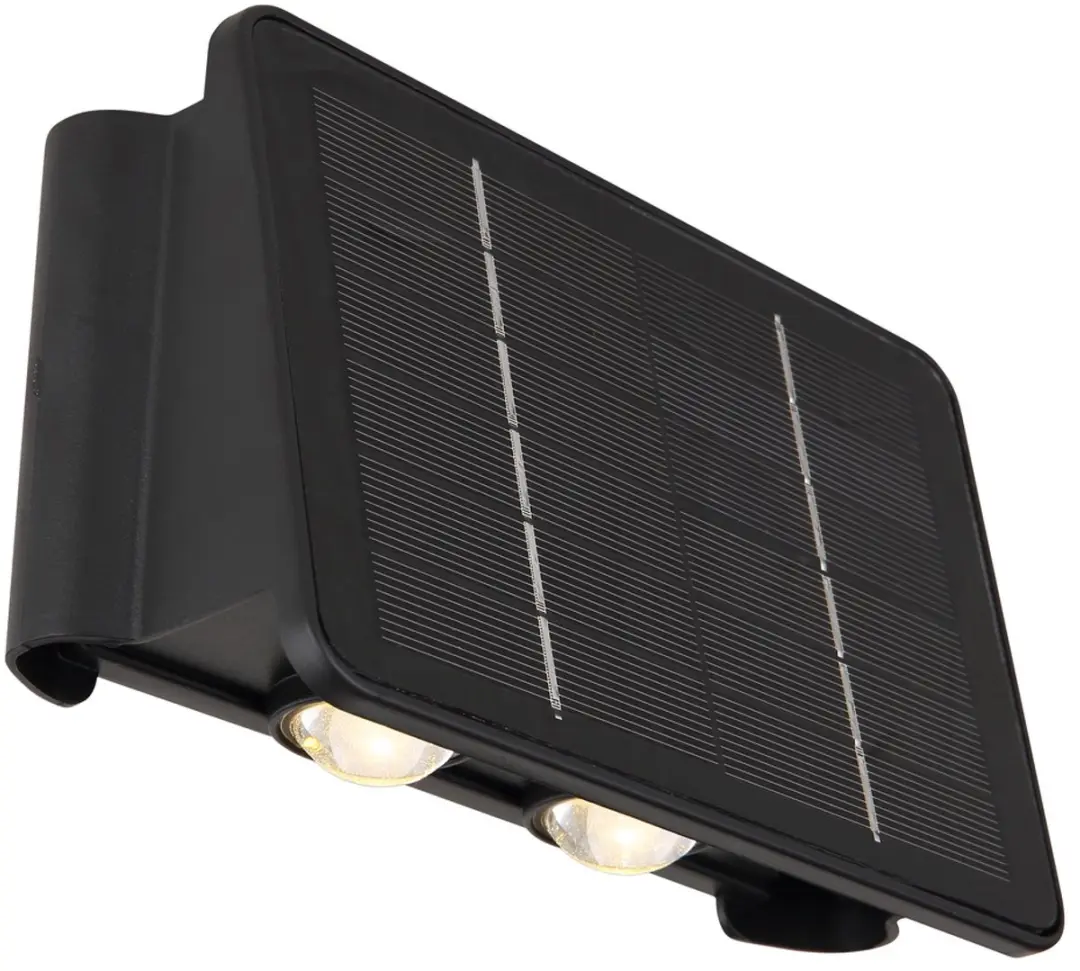 Globo Solar wandlamp Lutron zwart