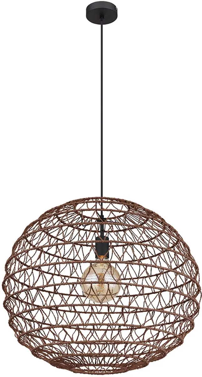 Hanglamp hanglamp plafondlamp eetkamerlamp keukenlamp, metaal papier zwart donke