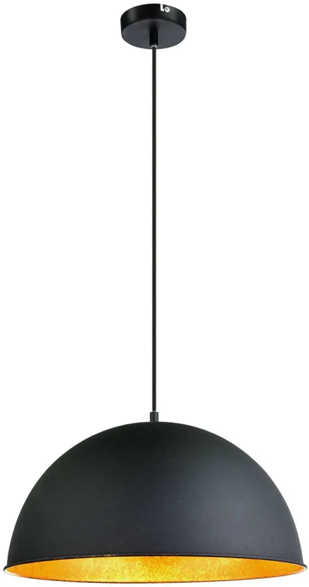 Hanglamp Hanglamp Eetkamerlamp Kaplamp, metaal zwart goudkleurig, 1x E27 fitting